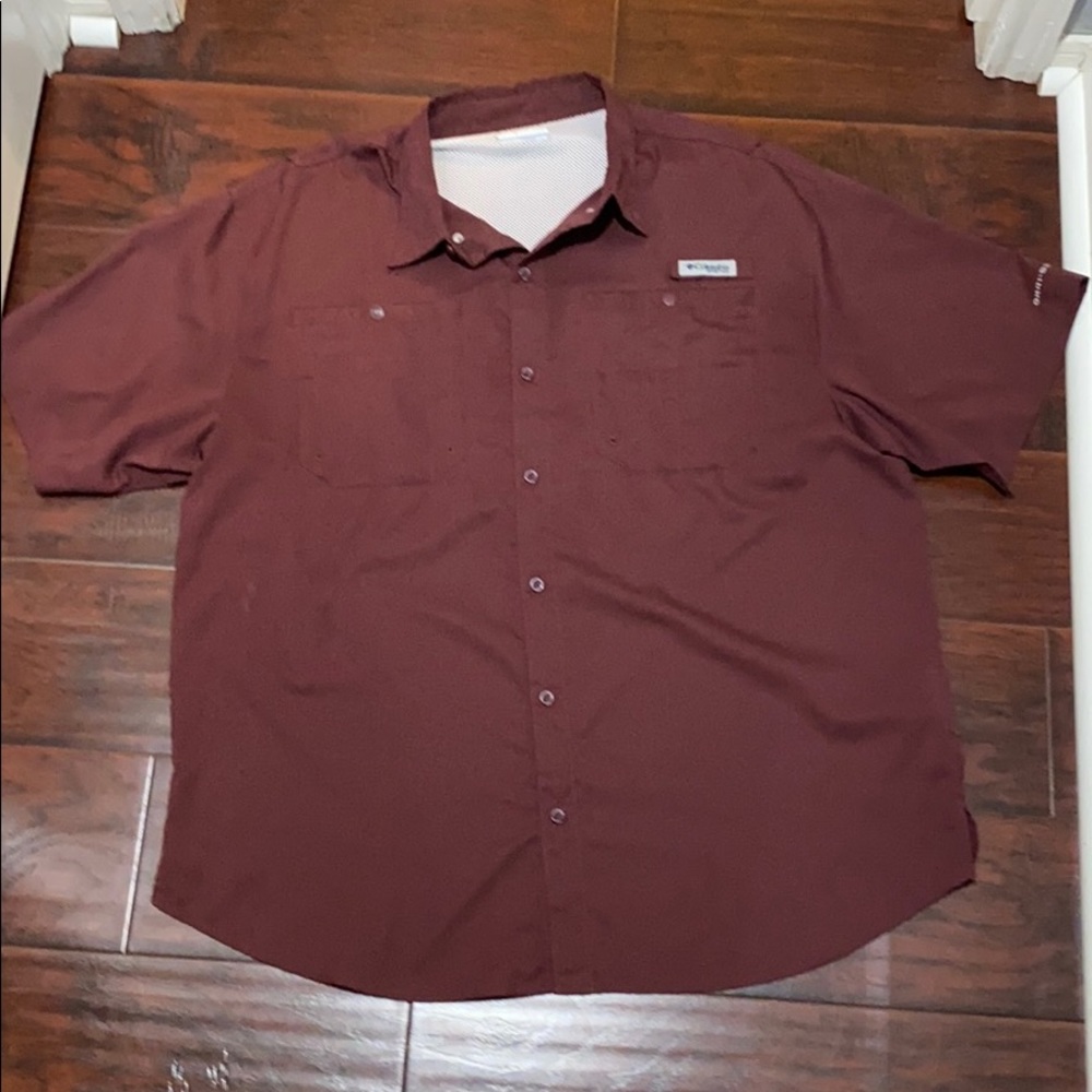 Men’s Maroon Columbia PFG Shirt